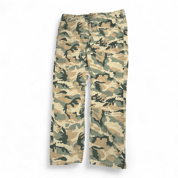 Levis Pants Mens 36X32 Brown Green Camouflage Woodland Camo Military Army Cotton - Picture 1 of 11